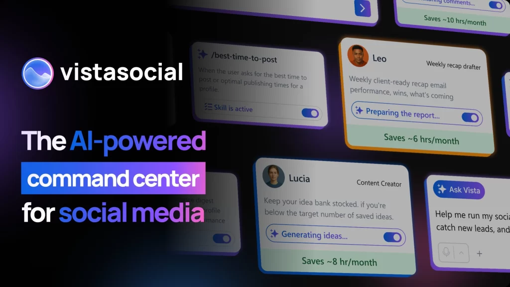 Vista Social media management dashboard